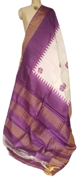 Pure Tussar Silk print saree