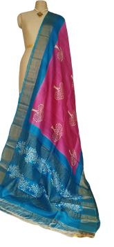 Pure Tussar Silk print saree