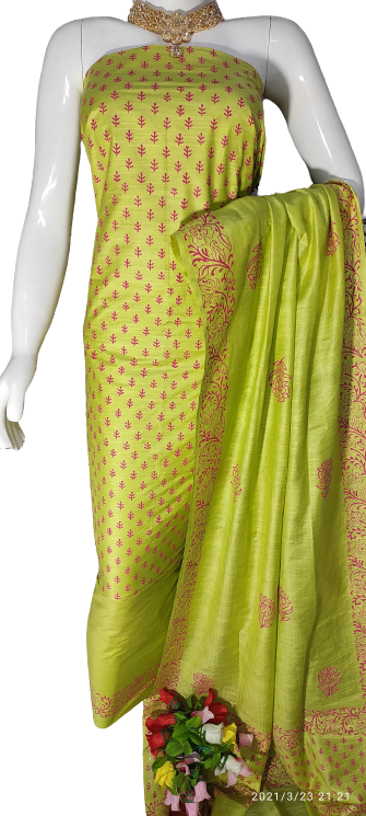 Soft Silk Suit M J HANDLOOM