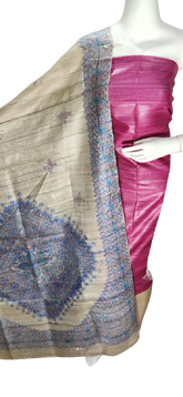 Tussar Madhubani Print Suit SILK ZONE