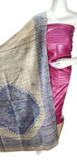 Tussar Madhubani Print Suit SILK ZONE