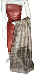 Tussar Madhubani Print Suit SILK ZONE