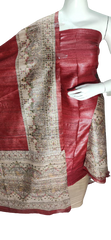 Tussar Madhubani Print Suit SILK ZONE
