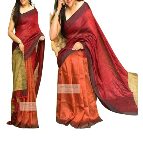Pure Handloom Linen Saree SILK ZONE