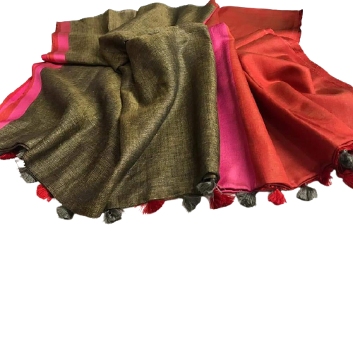 Pure Handloom Linen Saree SILK ZONE