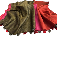 Pure Handloom Linen Saree SILK ZONE