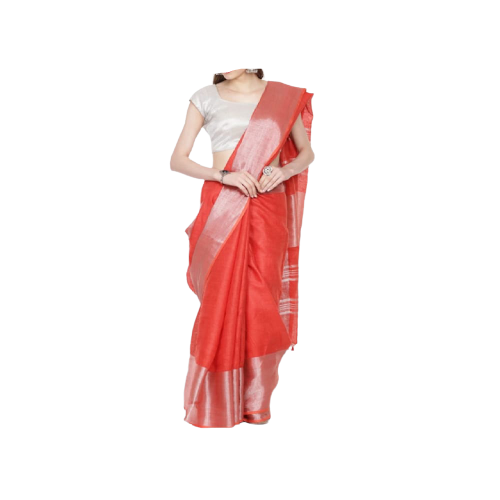 Pure Handloom Linen Saree SILK ZONE