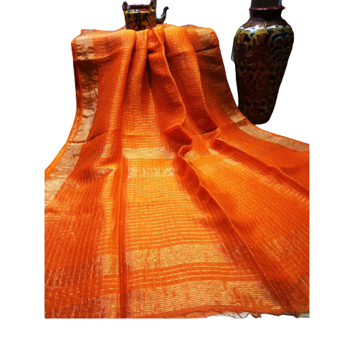 Pure Handloom Linen Saree SILK ZONE