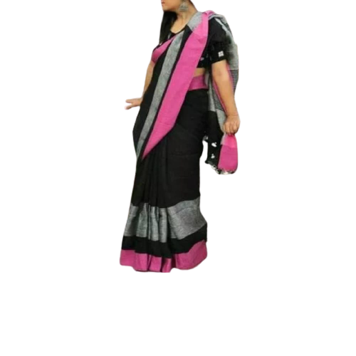 Pure Handloom Linen Saree SILK ZONE