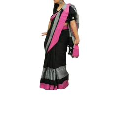 Pure Handloom Linen Saree SILK ZONE