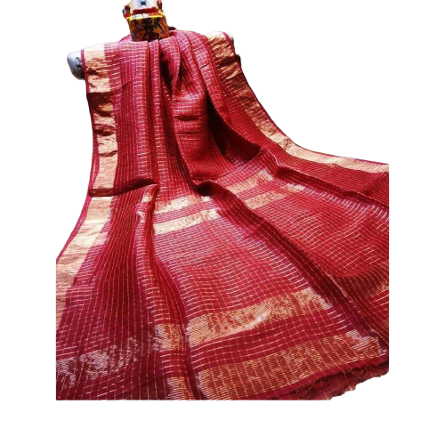 Pure Handloom Linen Saree SILK ZONE