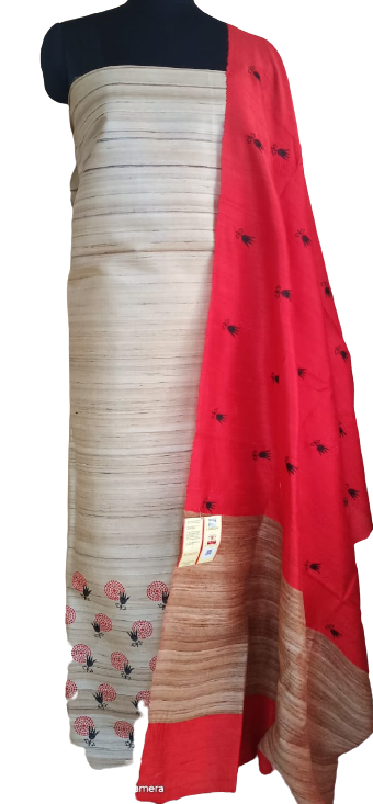 Tussar Silk Print Dupatta BASU
