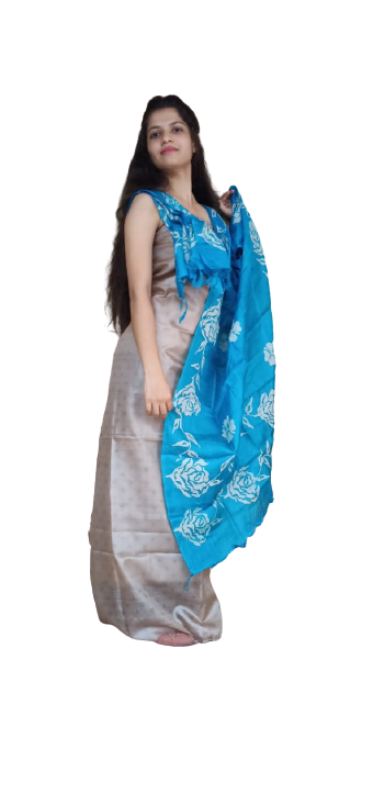 Tussar Silk Print Dupatta BASU