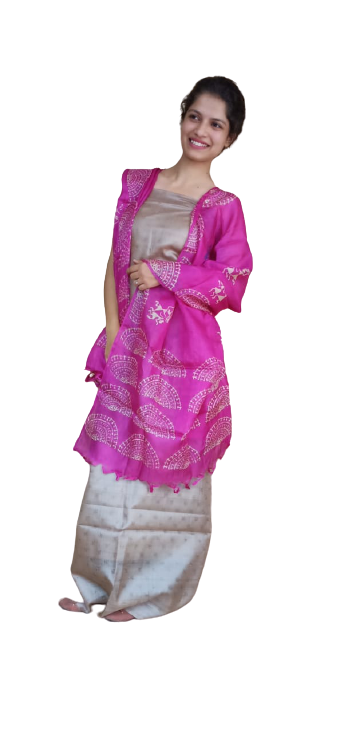 Tussar Silk Print Dupatta BASU