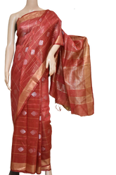 Organza Silk Linen Saree M J HANDLOOM