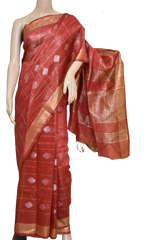 Organza Silk Linen Saree M J HANDLOOM