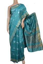Organza Silk Linen Saree M J HANDLOOM