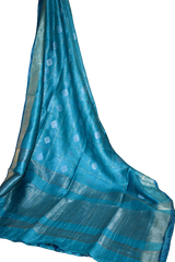 Organza Silk Linen Saree M J HANDLOOM