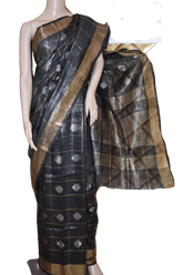 Organza Silk Linen Saree M J HANDLOOM