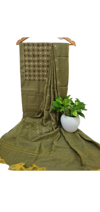 Soft Silk Embroidery Suit M J HANDLOOM