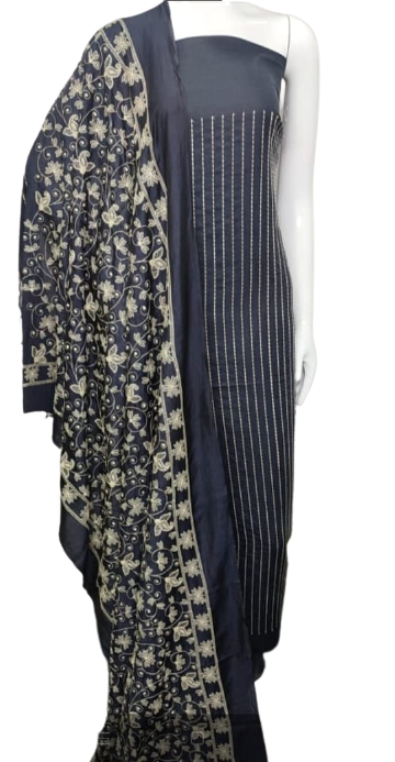 Soft Silk Embroidery Suit M J HANDLOOM