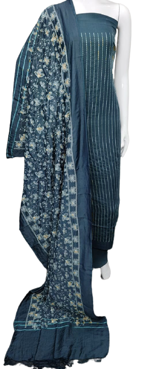 Soft Silk Embroidery Suit M J HANDLOOM