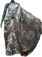 Pure Tussar Silk print saree