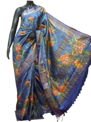 Pure Tussar Silk print saree
