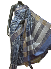 Pure Tussar Silk print saree