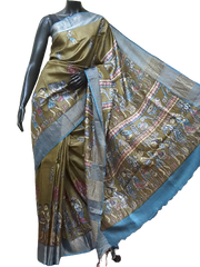 Pure Tussar Silk print saree
