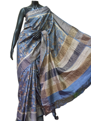 Pure Tussar Silk print saree