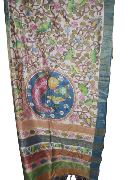 TUSSAR SILK PRINT SAREE