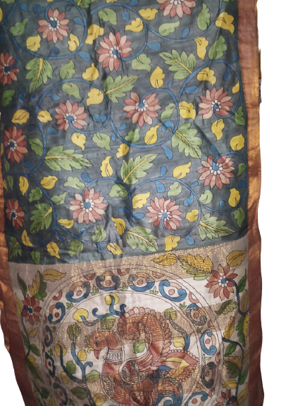 TUSSAR SILK PRINT SAREE