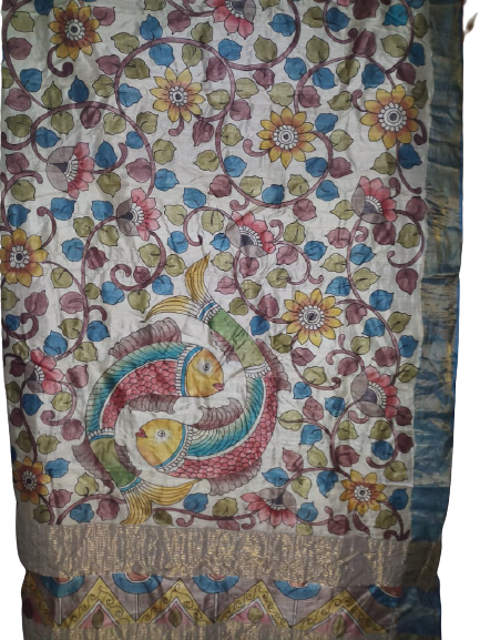 TUSSAR SILK PRINT SAREE