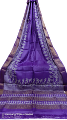 Pure Tussar Silk print saree