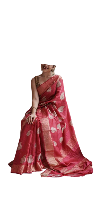 Pure Tussar Silk print saree