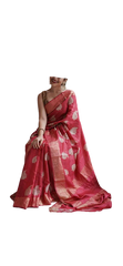 Pure Tussar Silk print saree
