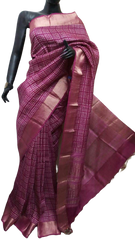 Pure Tussar Silk print saree