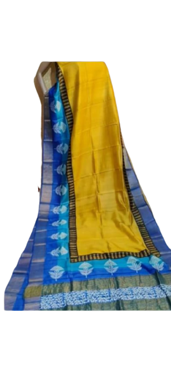 Pure Tussar Silk print saree