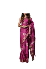 Pure Tussar Silk print saree