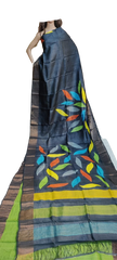 Pure Tussar Silk print saree