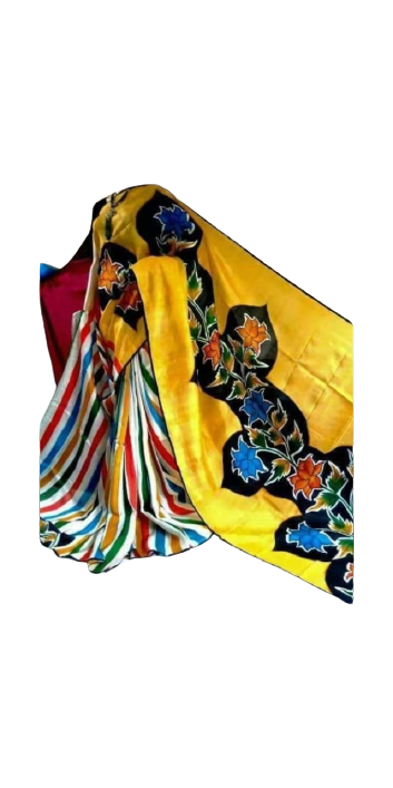 Murshidabad Silk Hand Painting Saree PLASH