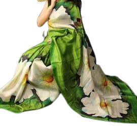 Murshidabad Silk Hand Painting Saree PLASH