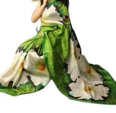 Murshidabad Silk Hand Painting Saree PLASH