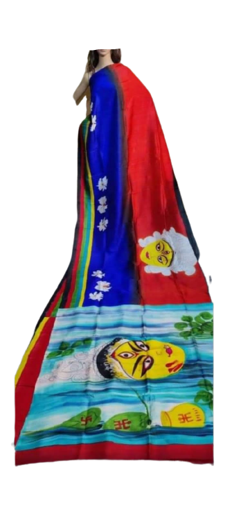 Bishnupuri Silk Hand Painting Saree PLASH