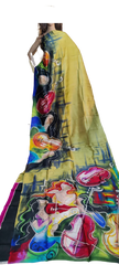 Bishnupuri Silk Hand Painting Saree PLASH