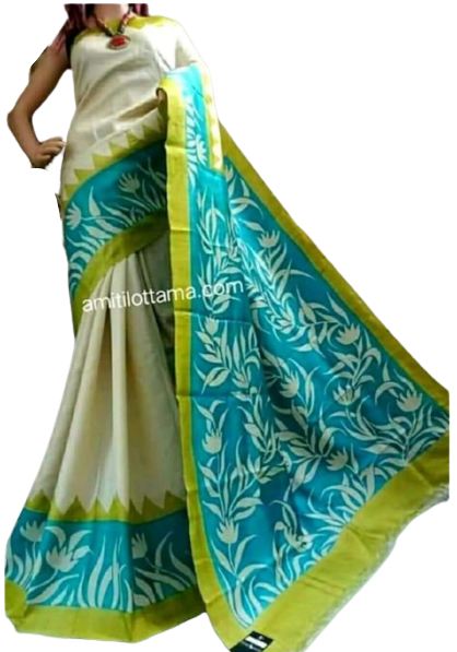 Bishnupuri Silk Hand Painting Saree PLASH