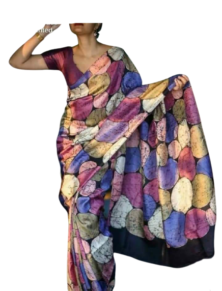 Bishnupuri Silk Hand Painting Saree PLASH