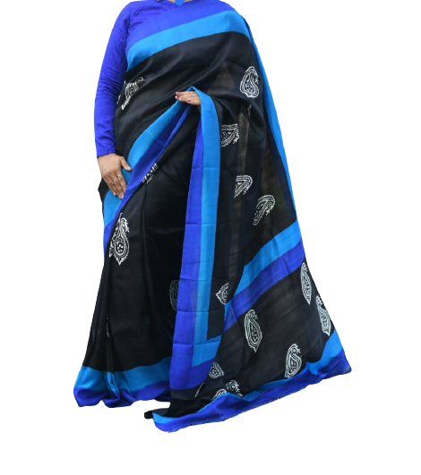 Bishnupuri Silk Hand Painting Saree PLASH