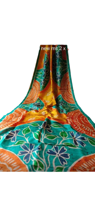 Bishnupuri Silk Hand Painting Saree PLASH